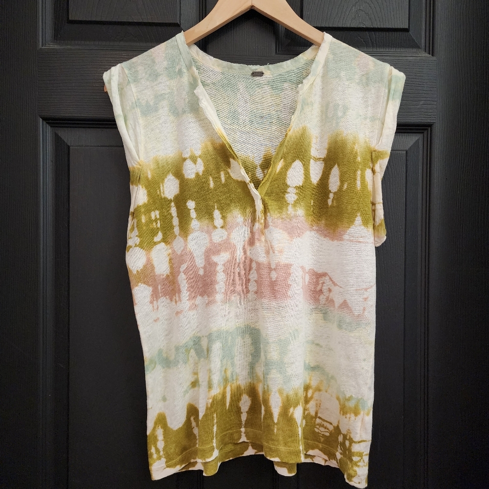 Young Fabulous & Broke Sz. M 100% Linen Loni Tee - Picture 2 of 16